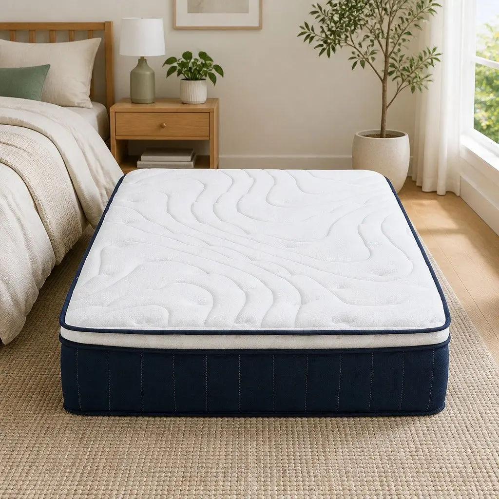Double Mattress 30cm Medium Firm Hybrid Pocket Spring Latex Lumbar Support