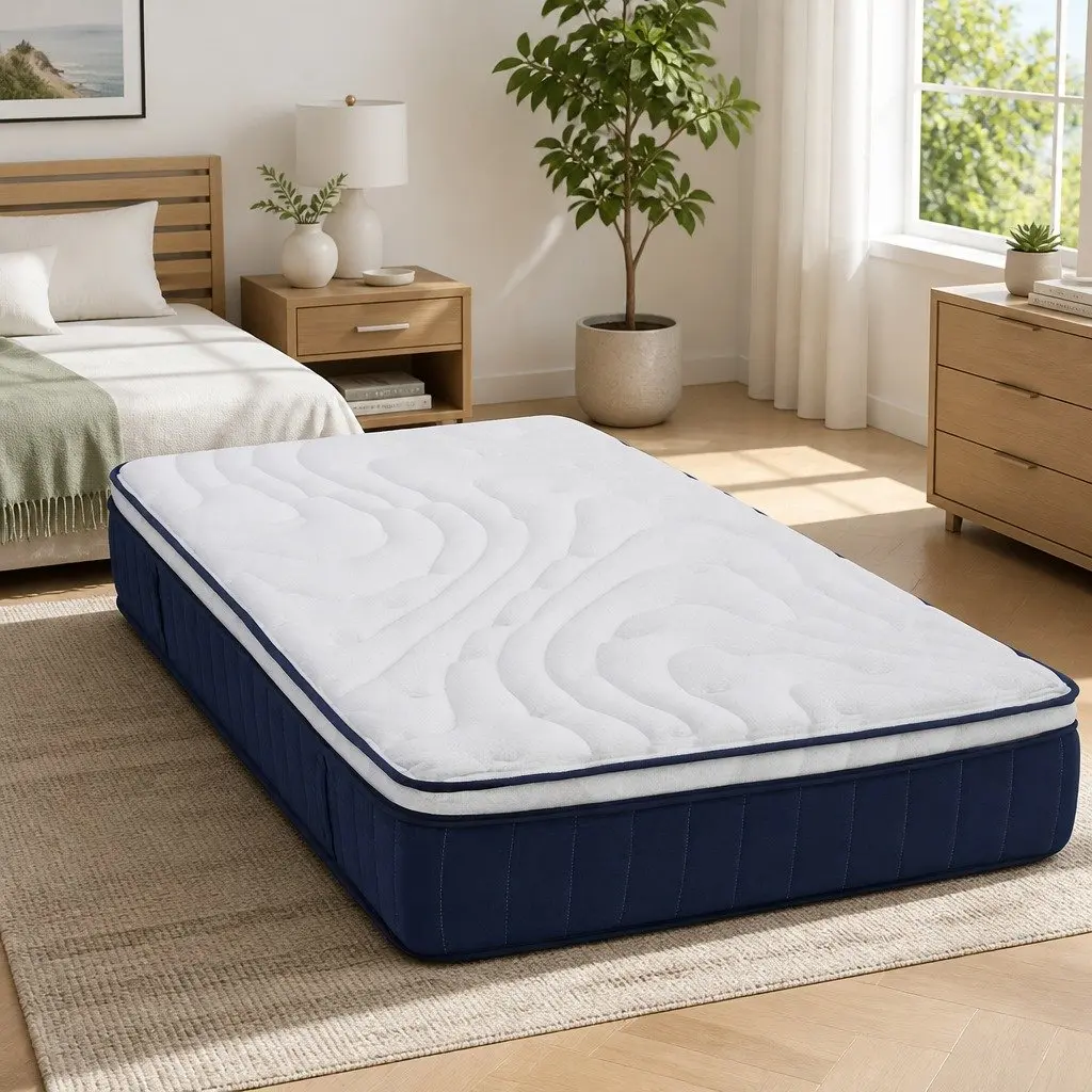 Double Mattress 30cm Medium Firm Hybrid Pocket Spring Latex Lumbar Support