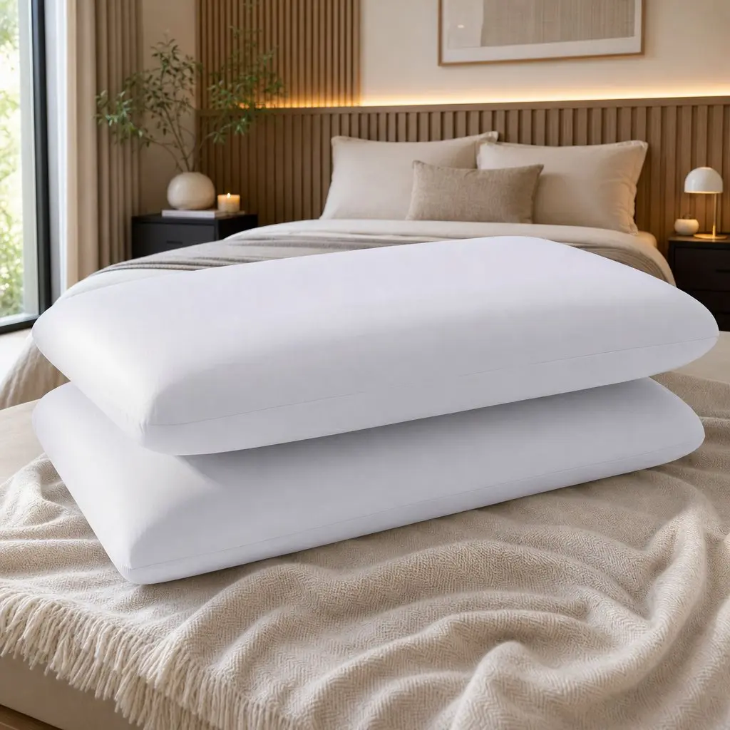 Memory Foam Pillows Queen Size Set of 2 Cooling Bed Pillows for Hot Sleepers