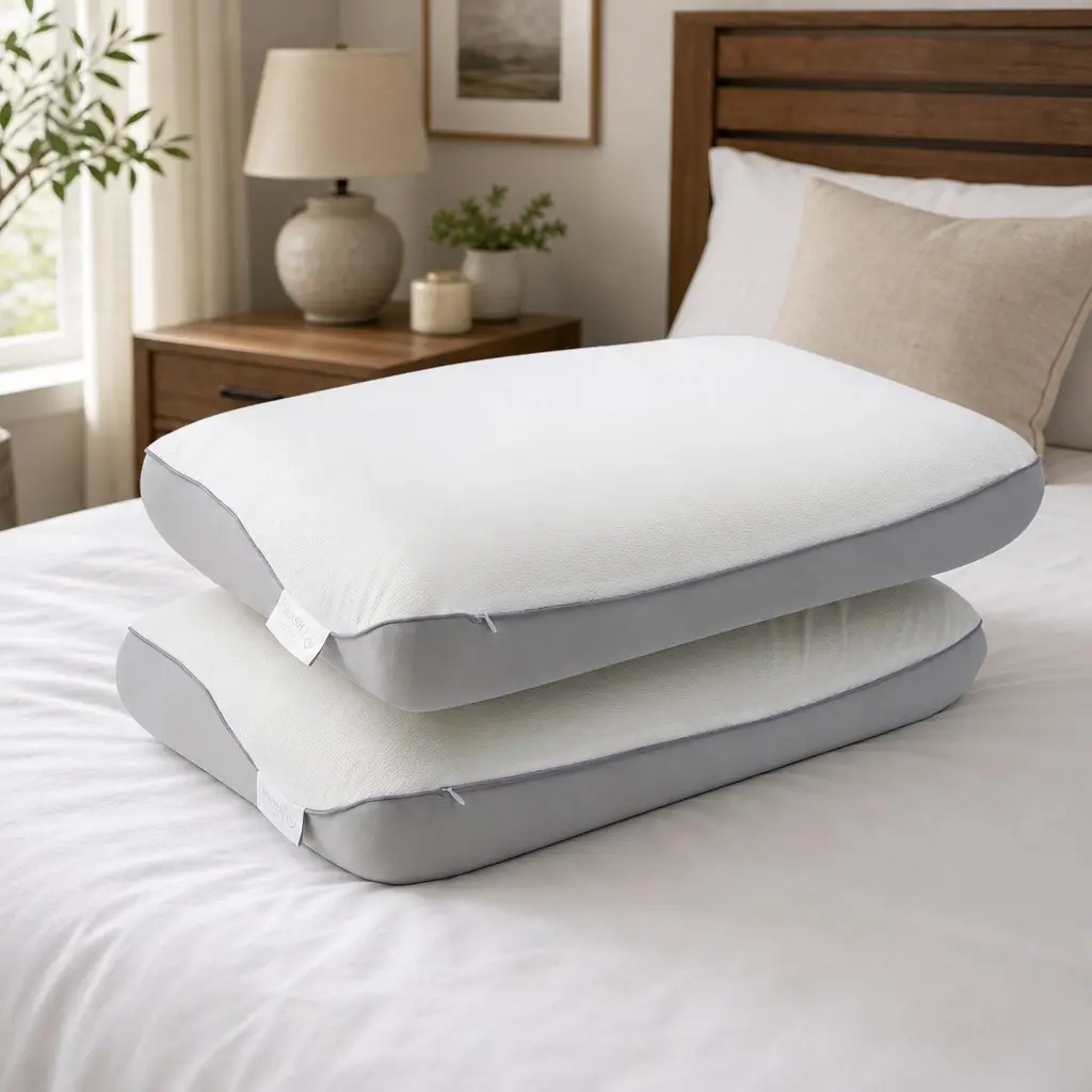 Memory Foam Pillow Dual-Sided Cooling Warm Ergonomic Neck Pain Relief
