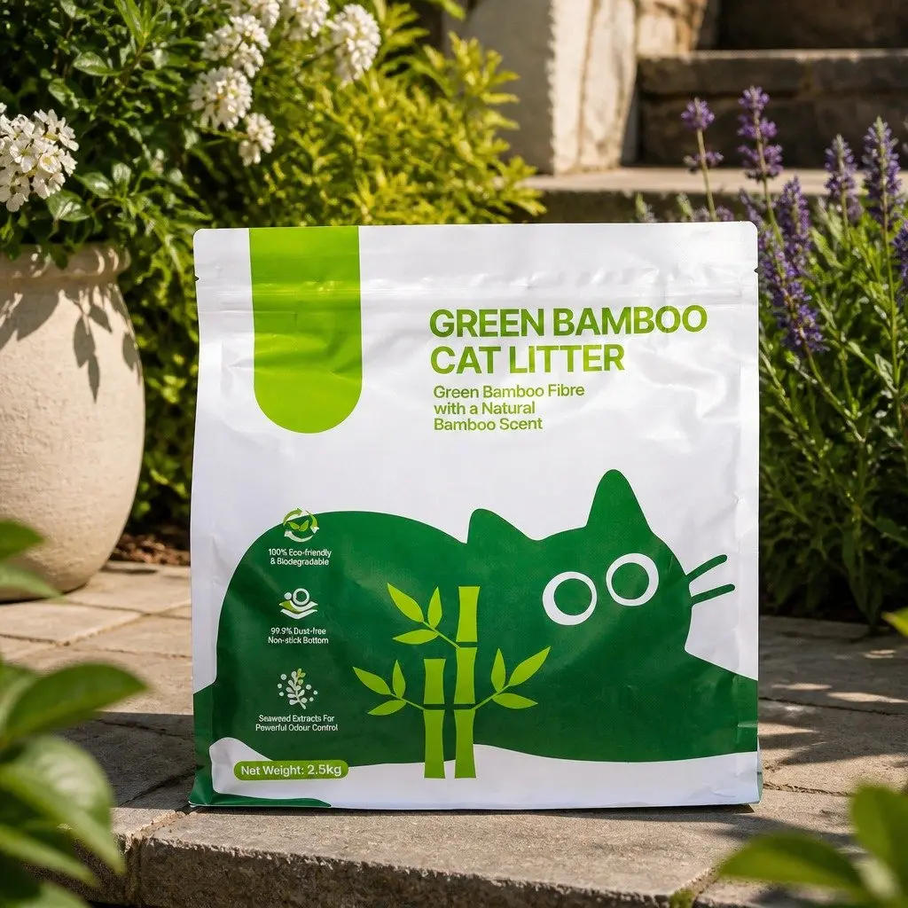 Bamboo Cat Litter 7.5kg Dust Free Natural Odour Control Clumping Formula