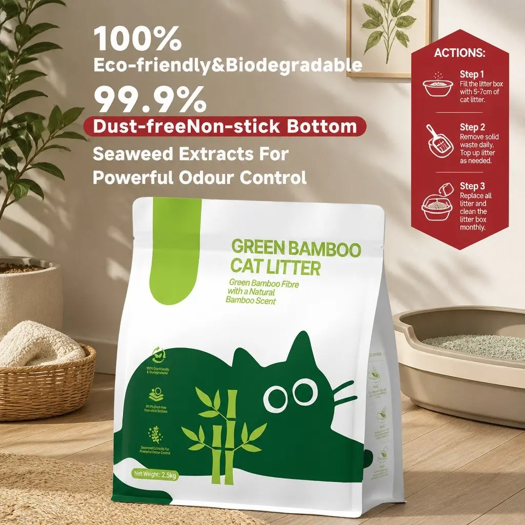 Cat Litter 30kg Clumping Dust Free Natural Odour Control Easy Clean