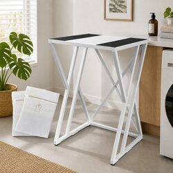 Space-Saving Dryer Stand for Organized Laundry Rooms