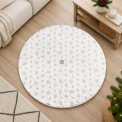 Christmas Tree Skirt for a Festive Touch - 120cm Gold