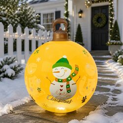 Festive 60cm Inflatable Christmas Ball with Lights