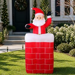 Christmas Inflatable Santa Pop-Up for Indoor and Outdoor Festivities