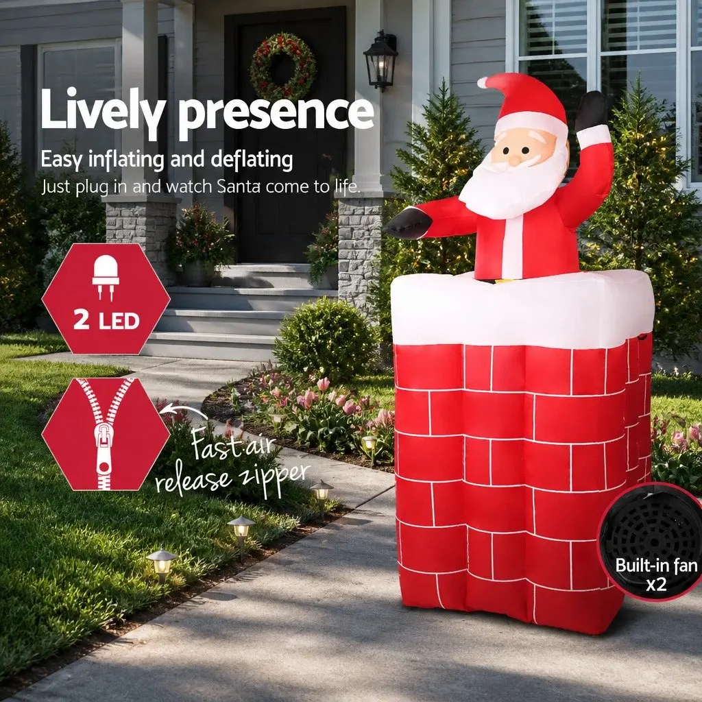 Christmas Inflatable Decoration 1.8M LED Illuminated Indoor Outdoor