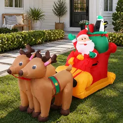 Enhance Your Holiday Space with this Inflatable Santa Sleigh