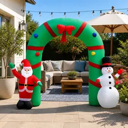 Festive 2.8M Christmas Inflatable Archway with Lights