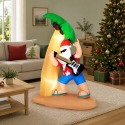Enhance Your Festive Space with Inflatable Santa Guitar 2.1M