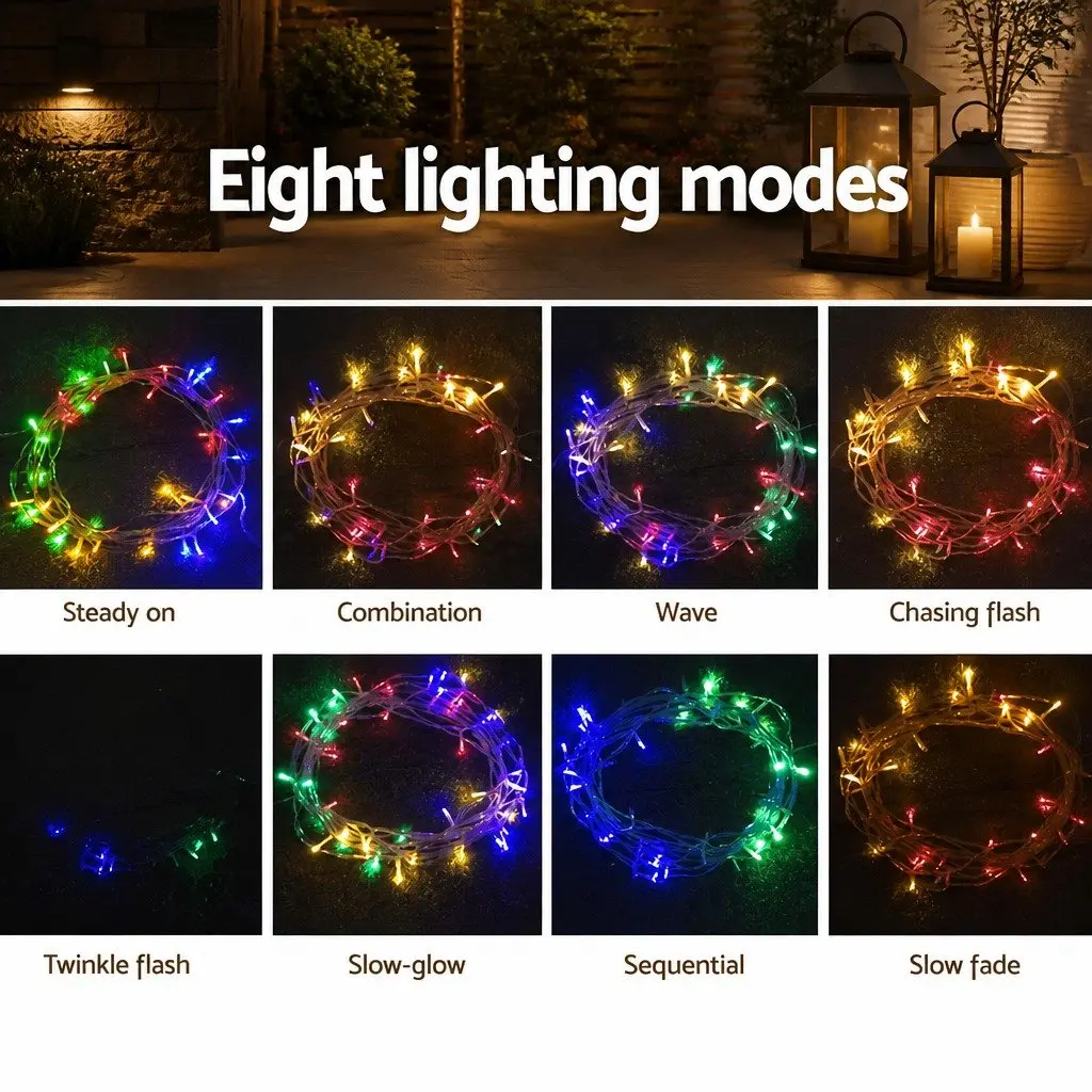 Icicle Lights 20M 800 LED Multi-Colour Indoor Outdoor Decoration