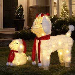 Festive Christmas Dog LED Lights for Home and Garden