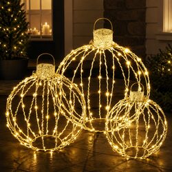 Enhance Your Space with 320 LED Christmas Lights and Ball Ornaments