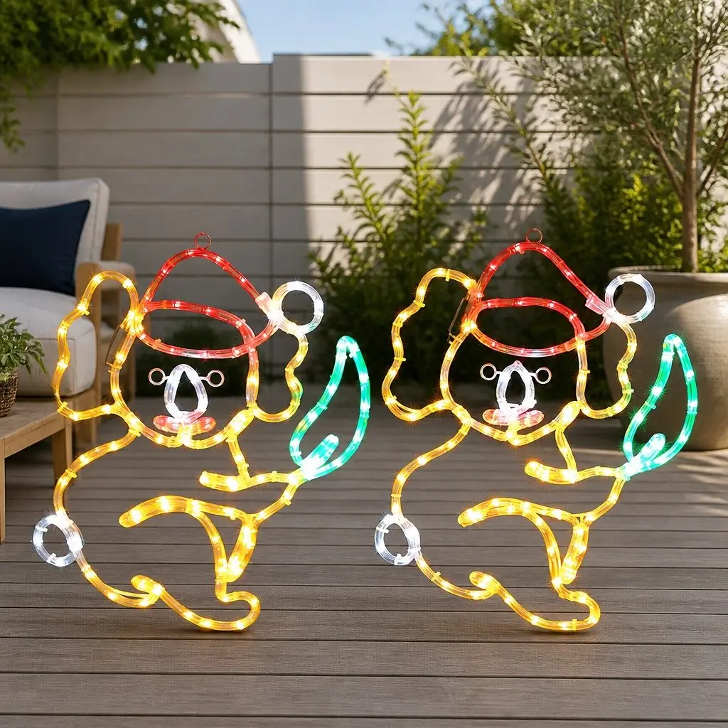 LED Christmas Lights 216 Multicolour Rope Light Waterproof Outdoor Garden Decoration