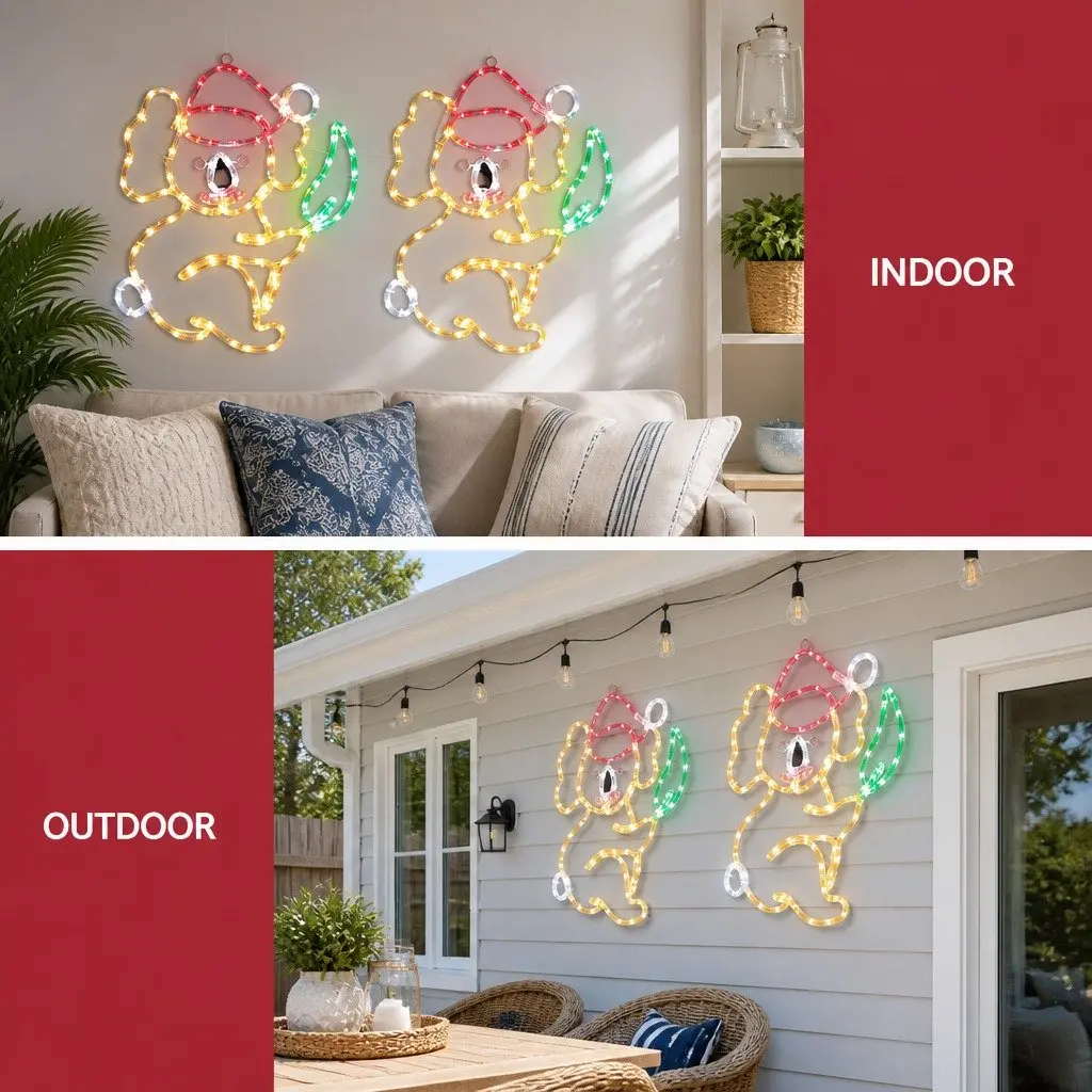 LED Christmas Lights 216 Multicolour Rope Light Waterproof Outdoor Garden Decoration