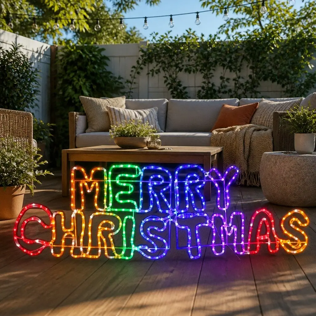 LED Rope Light 1.6M 360 Multicolour Waterproof Indoor Outdoor Decoration