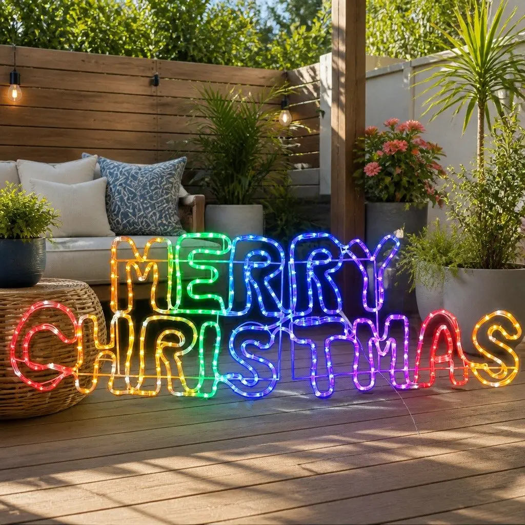 LED Rope Light 1.6M 360 Multicolour Waterproof Indoor Outdoor Decoration