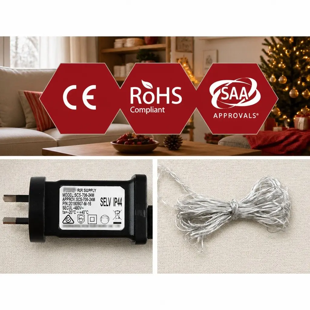 Christmas Lights Reindeer Sleigh 806 LED Indoor Outdoor Decorations Flashing Modes