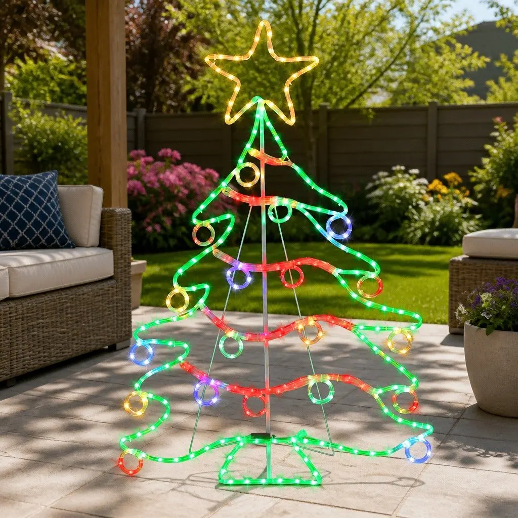 LED Christmas Light 1.18M Multicolour Motif 288 Bulbs Outdoor Decoration