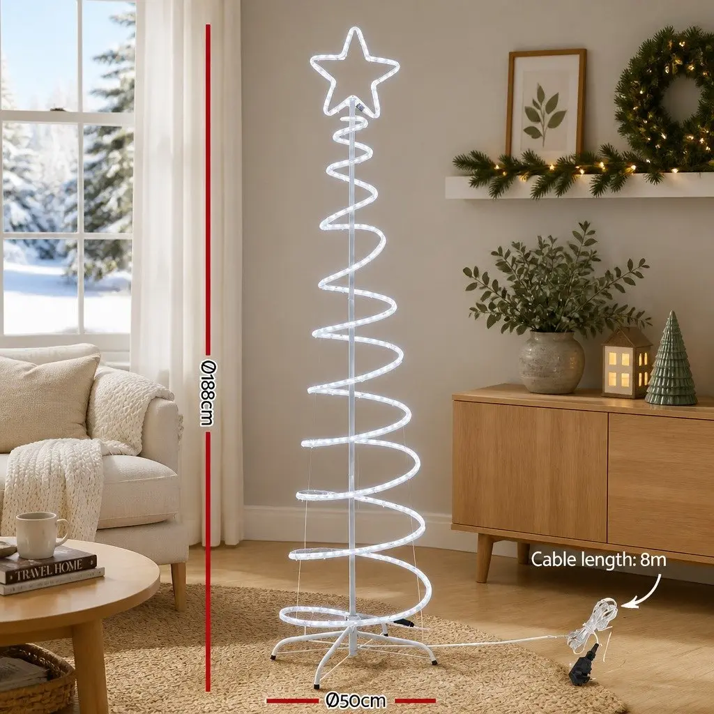 LED Christmas Tree 1.88M 288 Multicoloured Lights Outdoor Indoor Decorations