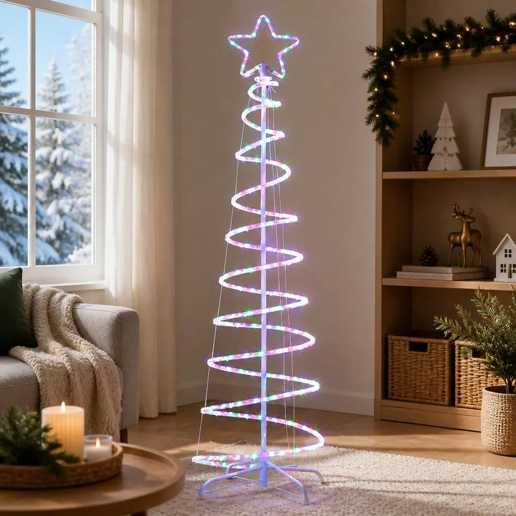 LED Christmas Tree 1.88M 288 Multicoloured Lights Outdoor Indoor Decorations