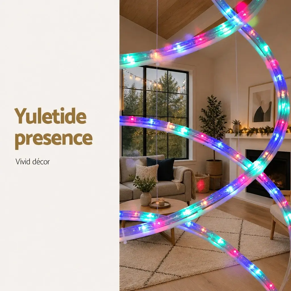 Christmas Tree 2.4M Solar Motif LED Lights Pre-lit Multi-coloured for Indoor Outdoor Decoration