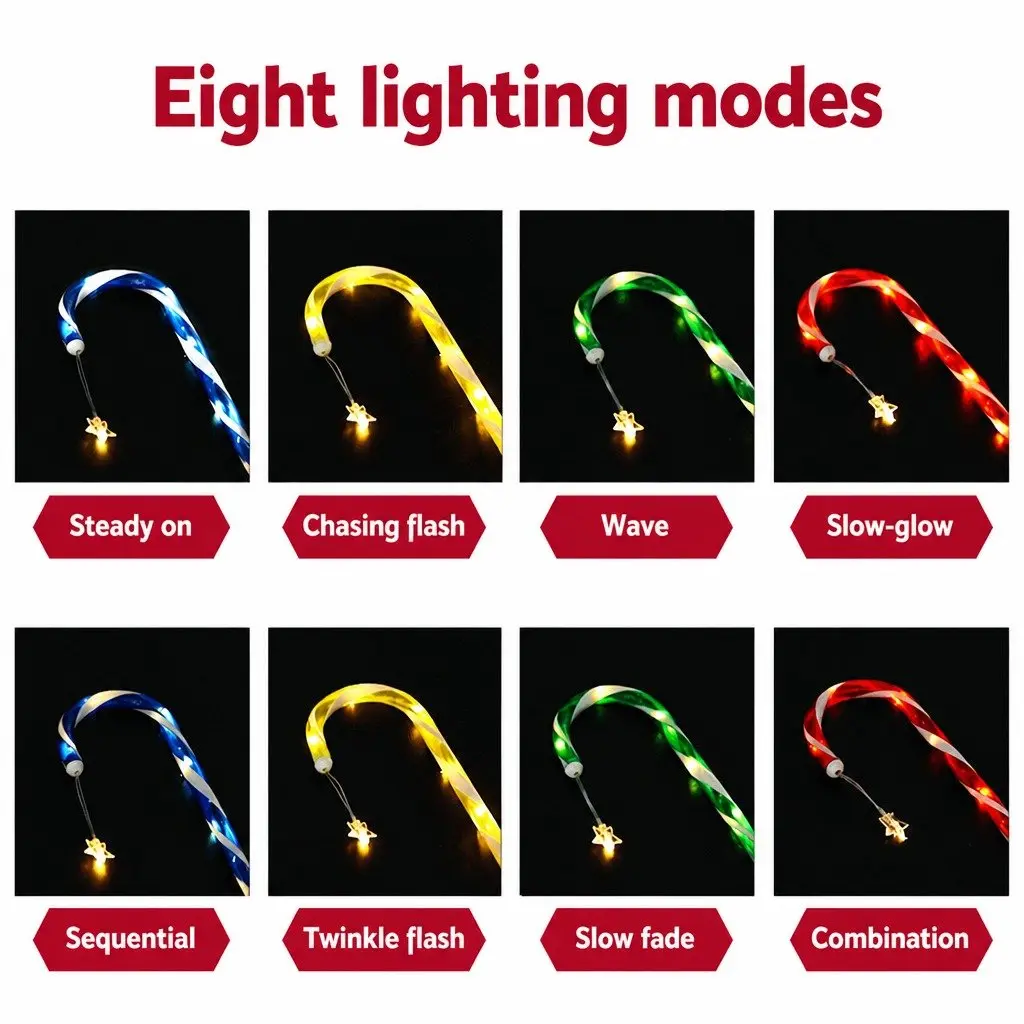 8 Piece Christmas Path Ground Lights 72 LED Solar Powered Multicolour Outdoor Garden Decorations