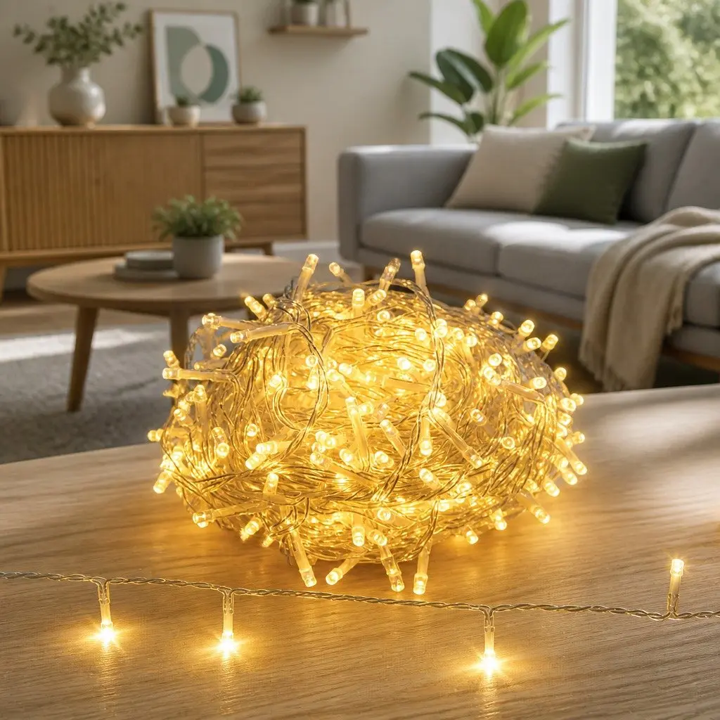 100M String Lights Indoor Outdoor Warm White LED 500 Bulbs Eight Lighting Modes
