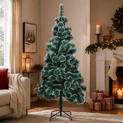 Enhance Your Space with a 210cm Snow-Tipped Christmas Tree