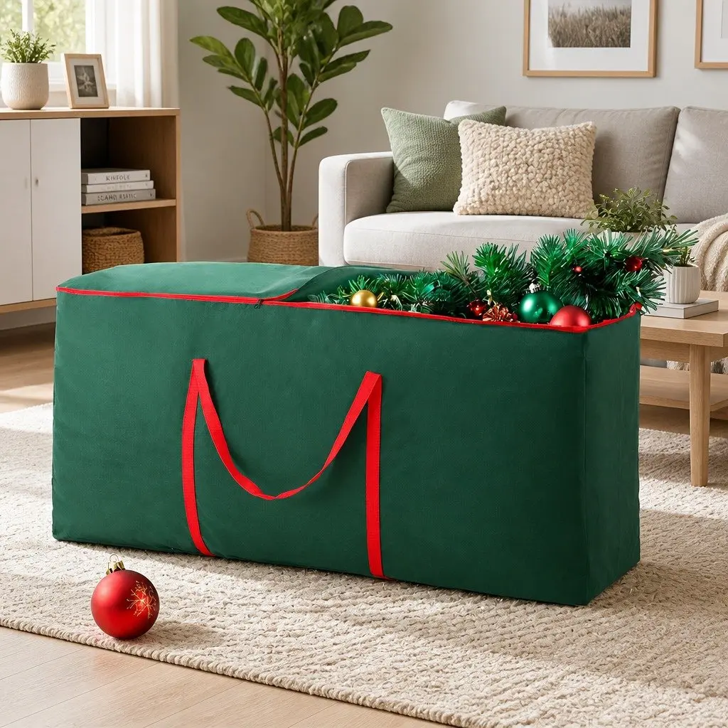 Christmas Tree Storage Bag 8ft Green Thick Oxford Fabric Organizer