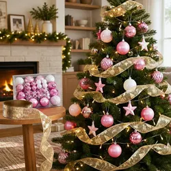 Charming 34-Piece Christmas Decoration Set for Your Home