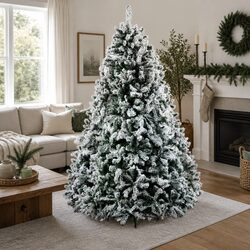Transform Your Space with 8FT Snow Flocked Christmas Tree