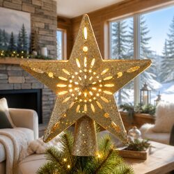 Enhance Your Holiday Decor with Gold Star Projector Topper