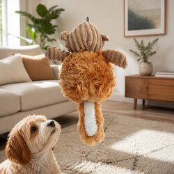 Squeaky Squirrel Dog Toy Light Interactive Pet Chew Play Toy Home Entertainment