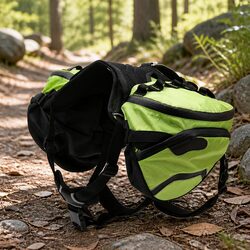Dog Backpack Harness Yellow Small Padded Handle Reflective Lifting Carrier
