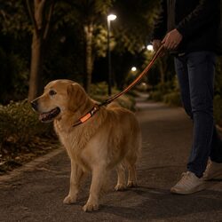 Enhance Your Evening Walks with This Reflective Dog Collar