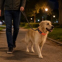 Reflective Orange Dog Collar 3XL for Enhanced Safety