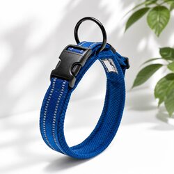 Reflective Dog Collar 3XL in Blue for Your Pup's Safety