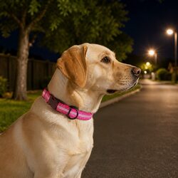Comfort and Safety with Reflective Dog Collar and Lock Buckle