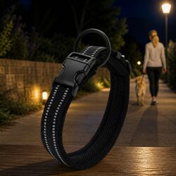 Enhance Your Pet's Safety with a Reflective Black 3XL Collar