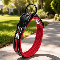 Reflective Dog Collar XS: Comfort and Safety in Red