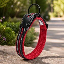 Reflective Safety Dog Collar XL for Comfort and Security
