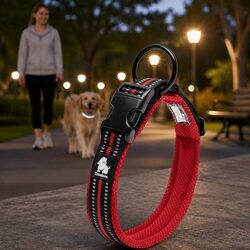 Enhance Your Dog's Safety with a Reflective Red Collar