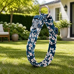 Enhance Your Pet's Style with the 3XL Blue Floral Collar