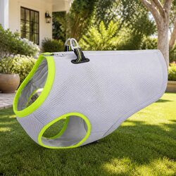 Dog Cooling Vest Yellow 2XL Pet Summer Heat Relief Water-Activated Comfort