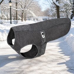 Dog Winter Coat Charcoal XL Antibacterial Pet Jacket Cold Weather Protection