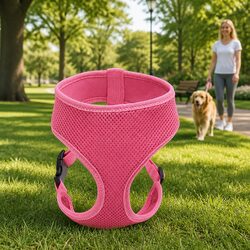 Enhanced Pet Comfort: Pink XL Adjustable Dog Harness