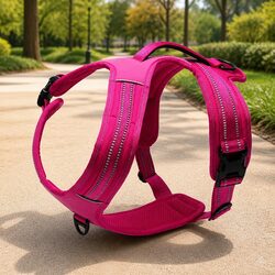Sports No Pull Dog Harness Reflective Medium Large XS Pink Chest Back Padded