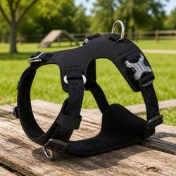 Lightweight Dog Harness Black 2XS Tactical Training Pet Gear Waterproof