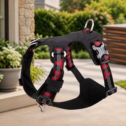Elevate Your Walks with This Reflective Dog Harness Black 2XS